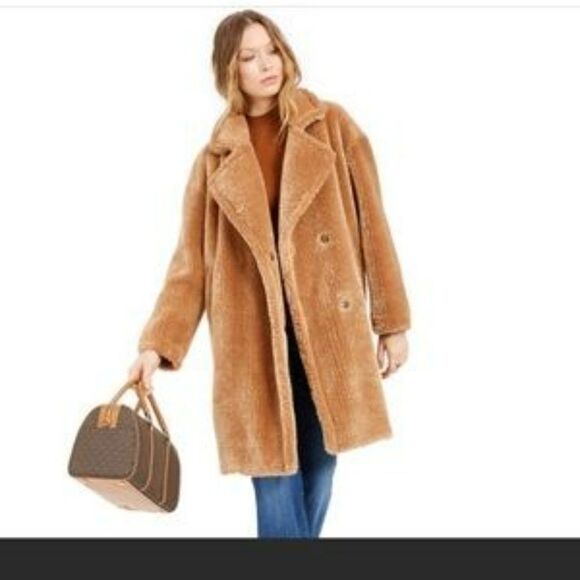 Michael Kors Teddy Coat Size L - Picture 1 of 16